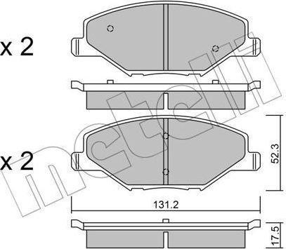 METELLI 22-1006-0 комплект тормозных колодок, дисковый тормоз на SKODA FABIA