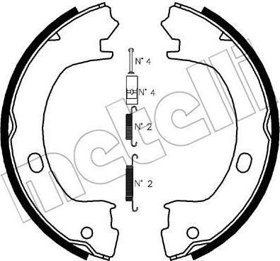 METELLI 53-0031K комплект тормозных колодок, стояночная тормозная с на CHRYSLER SEBRING кабрио (JR)