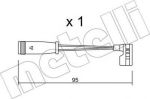 METELLI SU.164 сигнализатор, износ тормозных колодок на MERCEDES-BENZ VITO автобус (W639)