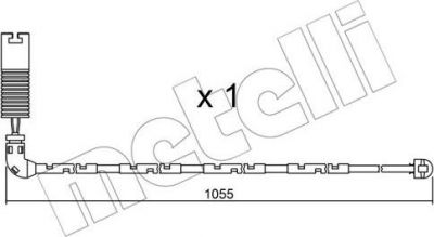 METELLI SU.196 сигнализатор, износ тормозных колодок на X3 (E83)