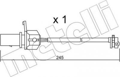 METELLI SU.247 сигнализатор, износ тормозных колодок на VW PASSAT Variant (3B6)