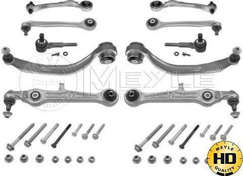 MEYLE Рычаги, комплект передней подвески VAG : AUDI A4/A6/VW PASSAT(8 рычагов + 2 наконечника руливых тяг + комплект крепежный) (8D0 498 998, 116 050 0020/HD)