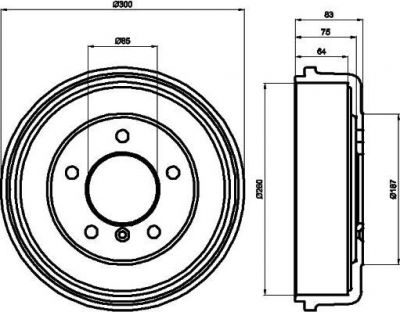 MINTEX MBD012 тормозной барабан на PUCH G-MODELL (W 463)