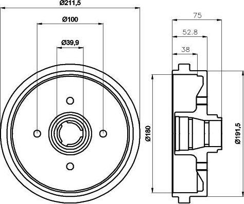 MINTEX MBD014 тормозной барабан на VW POLO CLASSIC (6KV2)