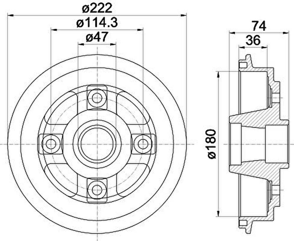 MINTEX MBD160 тормозной барабан на GEO METRO