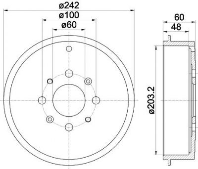 MINTEX MBD255 тормозной барабан на OPEL CORSA D