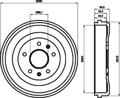 MINTEX MBD281 тормозной барабан на LAND ROVER FREELANDER Soft Top (LN_)