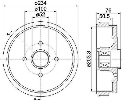 MINTEX MBD293 тормозной барабан на RENAULT CLIO II (BB0/1/2_, CB0/1/2_)