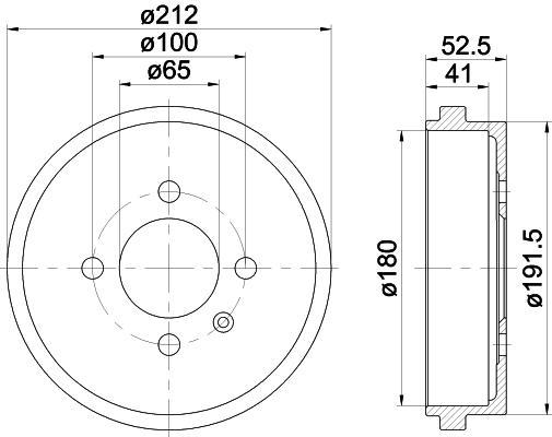 MINTEX MBD301 тормозной барабан на VW LUPO (6X1, 6E1)