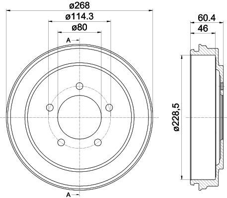 MINTEX MBD343 тормозной барабан на JEEP PATRIOT (MK74)