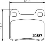 MINTEX MDB1222 комплект тормозных колодок, дисковый тормоз на MERCEDES-BENZ 190 (W201)