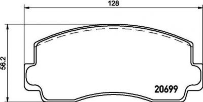 MINTEX MDB1248 комплект тормозных колодок, дисковый тормоз на TOYOTA CELICA купе (RA4_, TA4_)