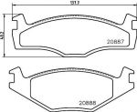 MINTEX MDB1266 Тоpмозные колодки Disc brake pads passen