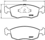 MINTEX MDB1290 комплект тормозных колодок, дисковый тормоз на FORD SCORPIO I (GAE, GGE)