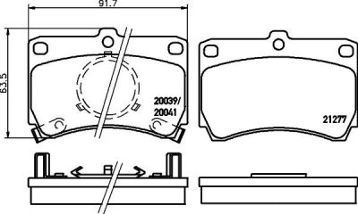 MINTEX MDB1348 комплект тормозных колодок, дисковый тормоз на MAZDA 323 III (BF)