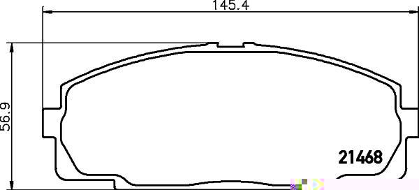 MINTEX MDB1398 комплект тормозных колодок, дисковый тормоз на TOYOTA HIACE IV автобус (LH1_)