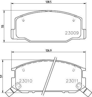 MINTEX MDB1546 комплект тормозных колодок, дисковый тормоз на TOYOTA PREVIA (TCR2_, TCR1_)