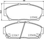 MINTEX MDB2005 комплект тормозных колодок, дисковый тормоз на HONDA INTEGRA купе (DC2, DC4)