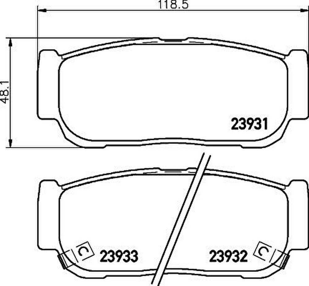 MINTEX MDB2338 комплект тормозных колодок, дисковый тормоз на KIA SORENTO I (JC)