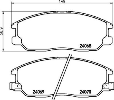 MINTEX MDB2339 Комплект тормозных колодок, диско