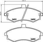 MINTEX MDB2542 КОЛОДКИ ТОРМОЗНЫЕ ПЕРЕДНИЕ ДИСКОВЫЕ HYUNDAI ELANTRA 1.6 00-03
