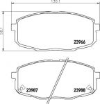 MINTEX MDB2608 КОЛОДКИ ТОРМОЗНЫЕ ПЕРЕДНИЕ HYNDAI I30/KIA CEED 1.6I 07-