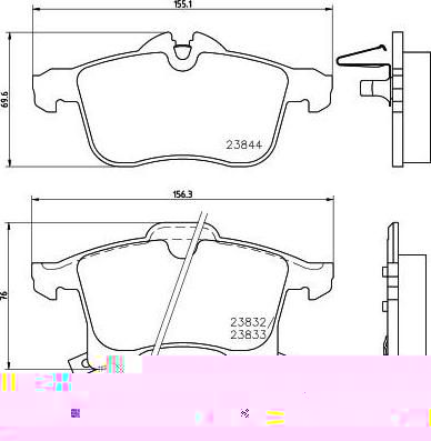 MINTEX MDB2633 комплект тормозных колодок, дисковый тормоз на OPEL ZAFIRA B Van