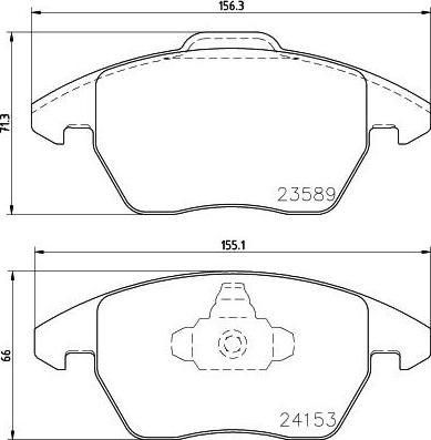 MINTEX MDB2672 комплект тормозных колодок, дисковый тормоз на PEUGEOT 208