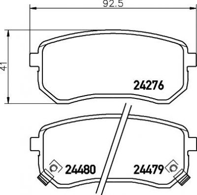 MINTEX MDB2799 комплект тормозных колодок, дисковый тормоз на HYUNDAI i10 (PA)
