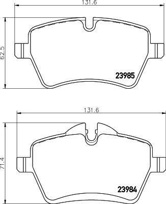 MINTEX MDB2816 комплект тормозных колодок, дисковый тормоз на MINI MINI Roadster (R59)