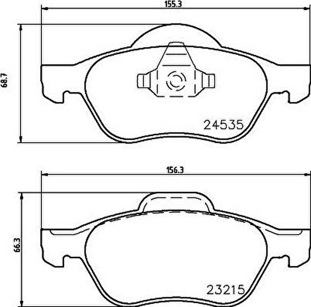 MINTEX MDB2883 комплект тормозных колодок, дисковый тормоз на RENAULT MEGANE II седан (LM0/1_)