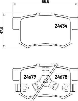 MINTEX MDB2959 комплект тормозных колодок, дисковый тормоз на HONDA ACCORD VIII (CU)