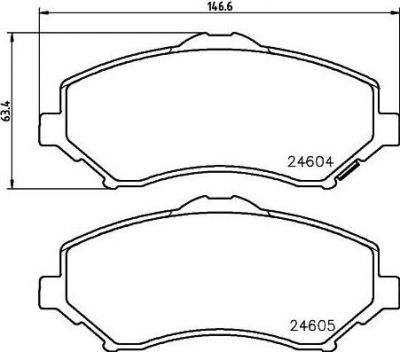 MINTEX MDB3004 комплект тормозных колодок, дисковый тормоз на DODGE JOURNEY