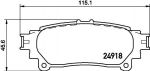 MINTEX MDB3104 комплект тормозных колодок, дисковый тормоз на TOYOTA SIENNA (ASL3_, GSL3_)