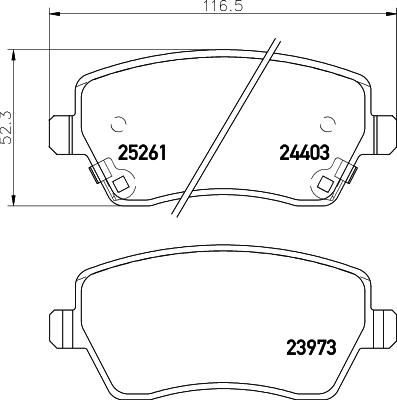 MINTEX MDB3186 комплект тормозных колодок, дисковый тормоз на NISSAN NOTE (E12)
