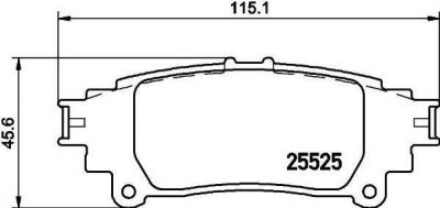 MINTEX MDB3280 комплект тормозных колодок, дисковый тормоз на LEXUS GS (GRL1_, GWL1_)