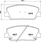 MINTEX MDB3282 комплект тормозных колодок, дисковый тормоз на HYUNDAI i30 (GD)