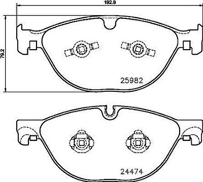 MINTEX MDB3376 комплект тормозных колодок, дисковый тормоз на JAGUAR F-TYPE кабрио (QQ6_)