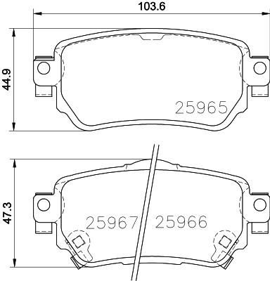 MINTEX MDB3675 комплект тормозных колодок, дисковый тормоз на NISSAN QASHQAI (J11, J11_)