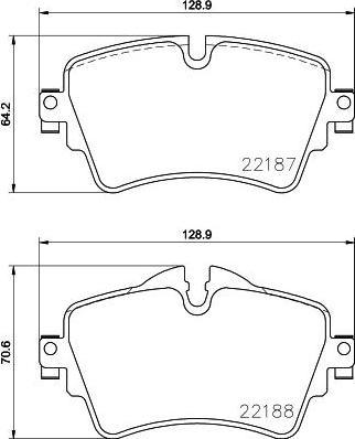MINTEX MDB3734 комплект тормозных колодок, дисковый тормоз на MINI MINI CLUBMAN (F54)