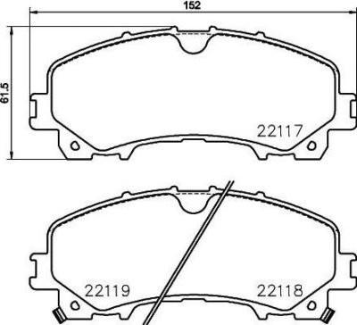 MINTEX MDB3748 комплект тормозных колодок, дисковый тормоз на NISSAN X-TRAIL (T32_)