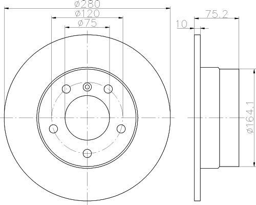 MINTEX MDC1814 тормозной диск на Z4 (E85)