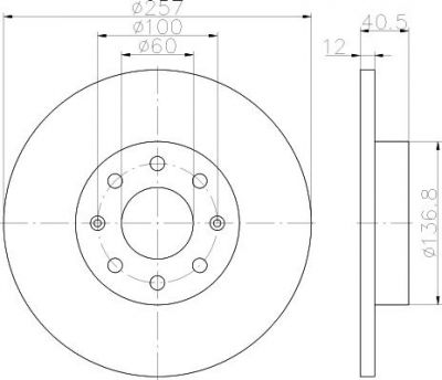 MINTEX MDC1838 тормозной диск на OPEL CORSA D