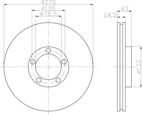 MINTEX MDC997 тормозной диск на FORD TRANSIT c бортовой платформой/ходовая часть (E_ _)
