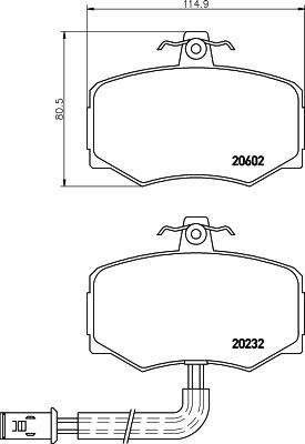 MINTEX MGB421 комплект тормозных колодок, дисковый тормоз на JAGUAR XJ купе