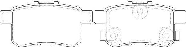 NiBK Колодки тормозные HONDA ACCORD 2.0-2.4 МКПП 08- задние (PN8864)