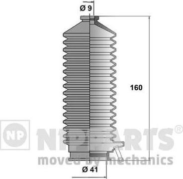 NIPParts J2841003 комплект пылника, рулевое управление на NISSAN BLUEBIRD Hatchback (T72, T12)