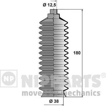 NIPPARTS Пыльник рулевой тяги NISSAN MICRA 92-03 (48203-01B01, J2841008)