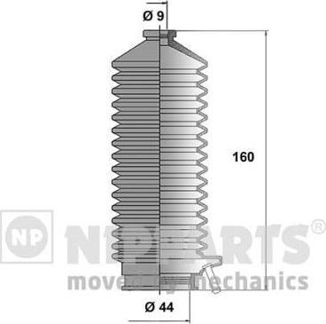 NIPPARTS Пыльник рулевой рейки TOYOTA/MAZDA/RENAULT (45535-12060, J2842007)