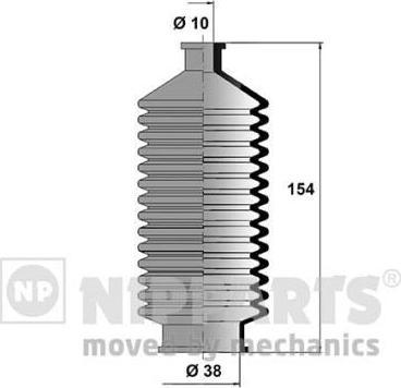 NIPParts J2846000 комплект пылника, рулевое управление на DAIHATSU CHARADE III (G100, G101, G102)